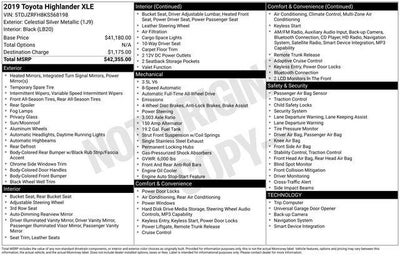 2019 Toyota HIGHLANDER XLE