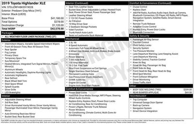 2019 Toyota HIGHLANDER XLE