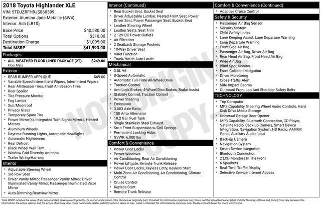 2018 Toyota Highlander XLE