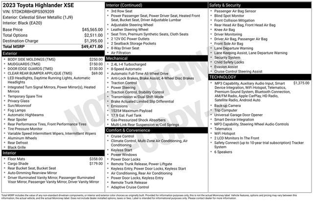 2023 Toyota Highlander XSE