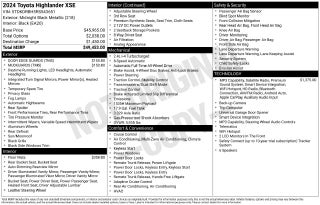 2024 Toyota Highlander XSE