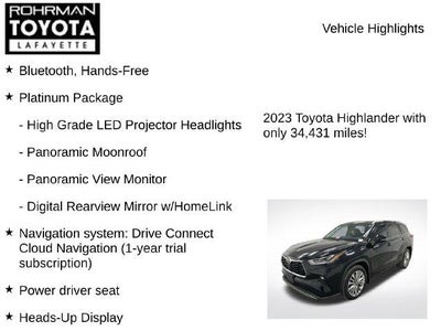 2023 Toyota Highlander Platinum