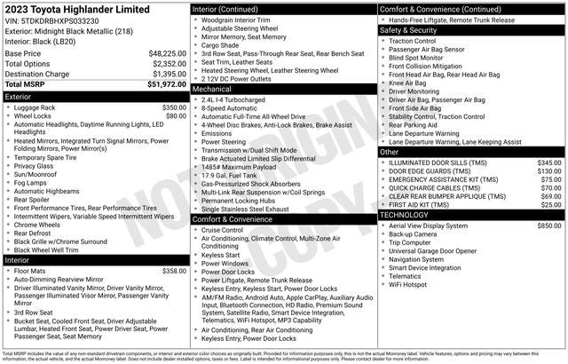 2023 Toyota Highlander Limited