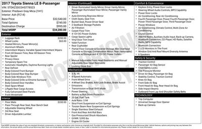 2017 Toyota Sienna LE 8 Passenger