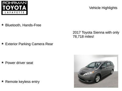 2017 Toyota Sienna LE 8 Passenger