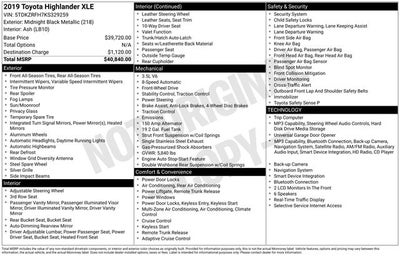 2019 Toyota Highlander XLE