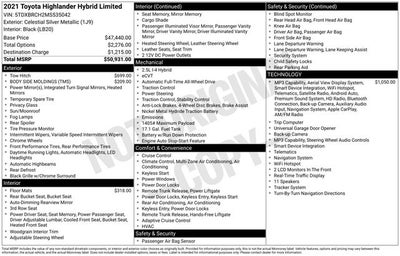 2021 Toyota Highlander Hybrid Limited