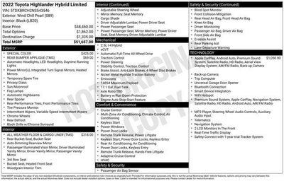 2022 Toyota Highlander Hybrid Limited