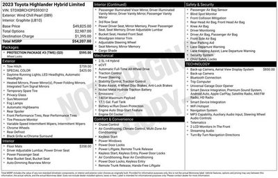 2023 Toyota HIGHLANDER HYBRD Limited