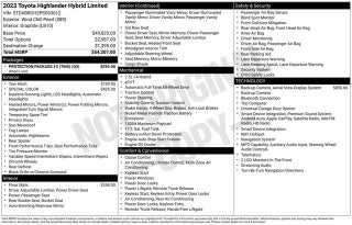 2023 Toyota Highlander Hybrid Limited