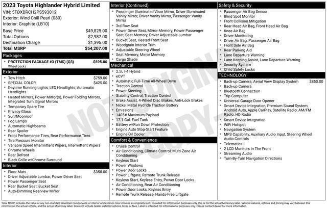 2023 Toyota HIGHLANDER HYBRD Limited
