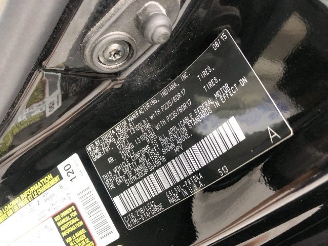 2015 Toyota SIENNA XLE 3.5L XLE 8 Passenger