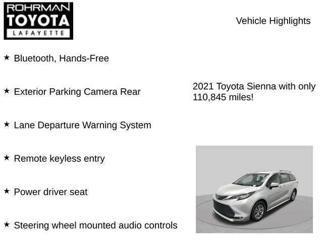 2021 Toyota Sienna XLE 7 Passenger