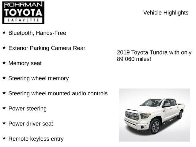 2019 Toyota Tundra Platinum 5.7L V8