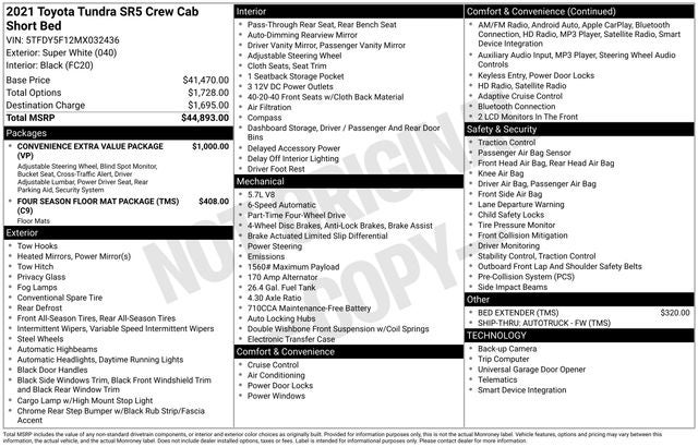 2021 Toyota TUNDRA 4X4 SR5