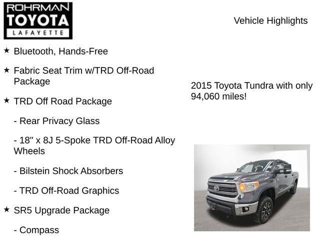 2015 Toyota TUNDRA 4X4 SR5 CrewMax