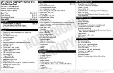 2015 Toyota TACOMA PRERUNNER PreRunner