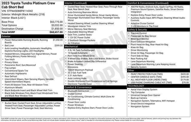 2023 Toyota TUNDRA 4X4 Platinum