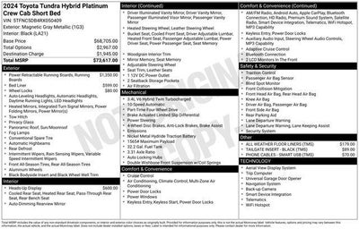 2024 Toyota TUNDRA HV 4X4 Platinum