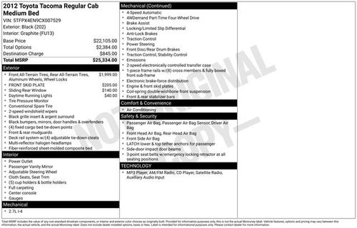 2012 Toyota Tacoma Base