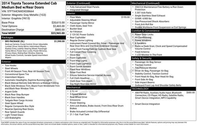2014 Toyota TACOMA 4X2 Base