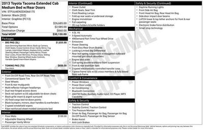 2013 Toyota TACOMA 4X4 Base V6