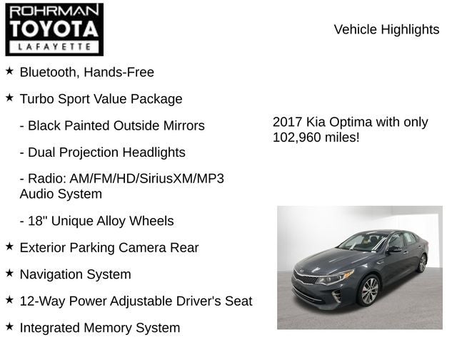 2017 Kia Optima SX Turbo