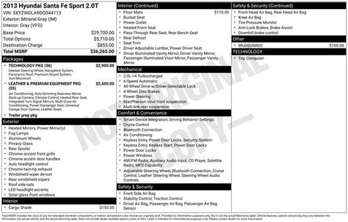 2013 Hyundai Santa Fe Sport 2.0L Turbo