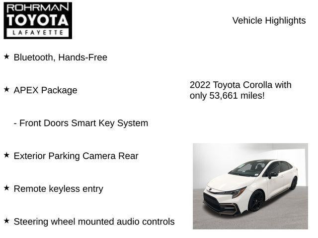 2022 Toyota COROLLA APEX SE