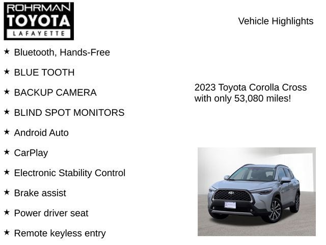 2023 Toyota Corolla Cross XLE