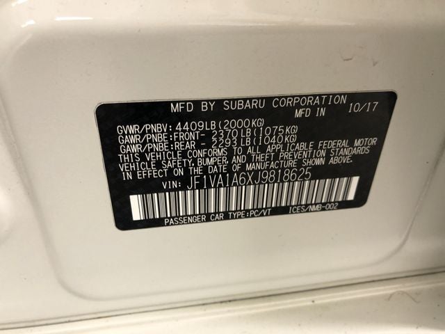 2018 Subaru WRX Base