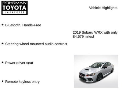 2019 Subaru WRX Limited