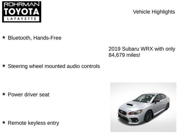 2019 Subaru WRX Limited