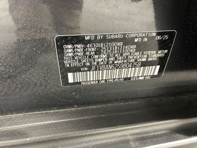 2025 Subaru WRX Limited