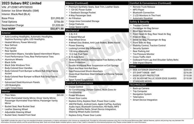 2023 Subaru BRZ Limited