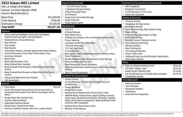 2023 Subaru BRZ Limited