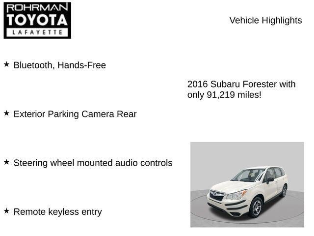2016 Subaru Forester 2.5i
