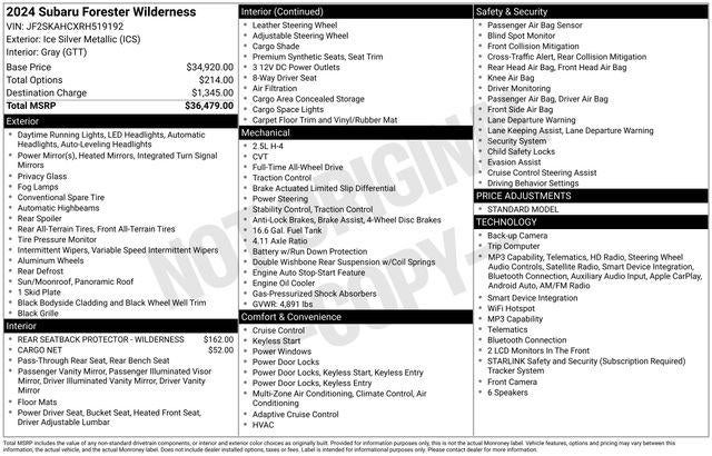 2024 Subaru Forester Wilderness