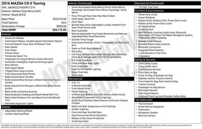 2016 Mazda Mazda CX-5 Touring