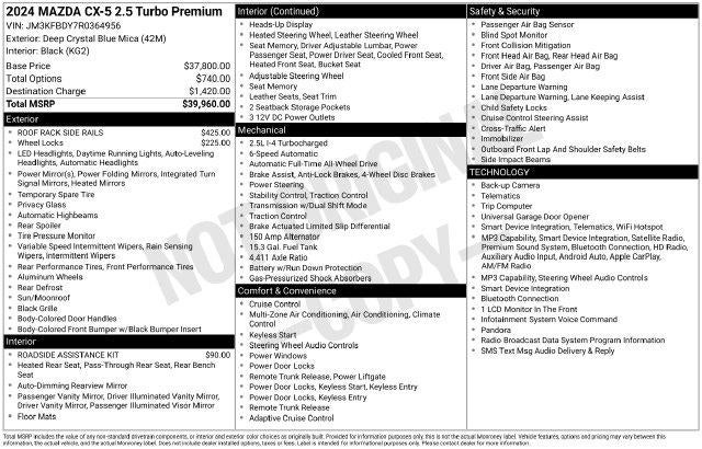 2024 Mazda Mazda CX-5 2.5 Turbo Premium