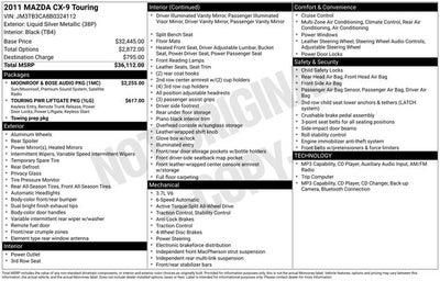 2011 Mazda Mazda CX-9 Touring