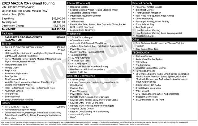 2023 Mazda Mazda CX-9 Grand Touring