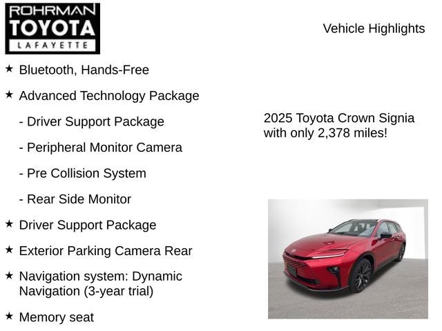 2025 Toyota CROWN SIGNIA Limited