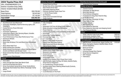 2024 Toyota PRIUS XLE