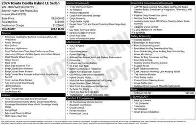2024 Toyota Corolla Hybrid LE