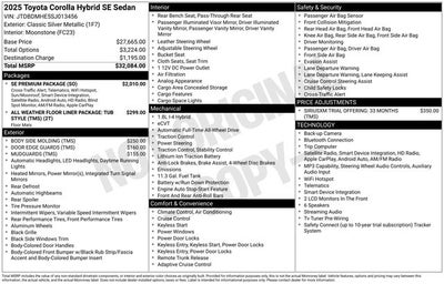 2025 Toyota Corolla Hybrid SE