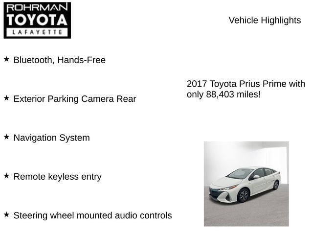 2017 Toyota PRIUS PRIME Plus