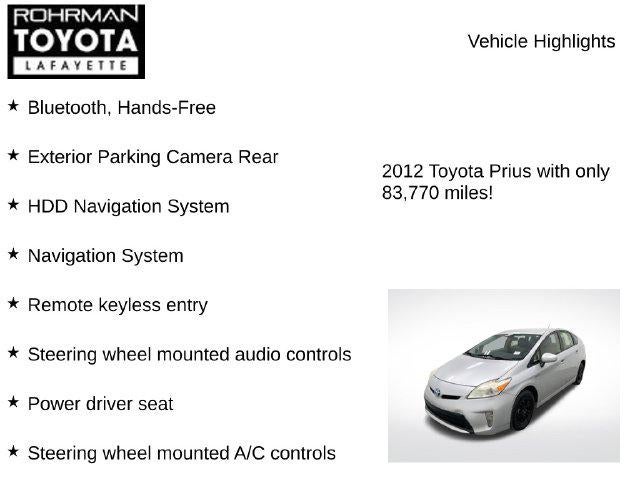2012 Toyota PRIUS Four