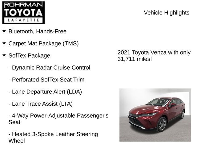2021 Toyota Venza XLE XLE