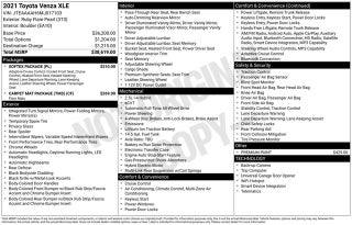 2021 Toyota Venza XLE